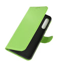 For Huawei Y6p Litchi Texture Horizontal Flip Protective Case with Holder & Card Slots & Wallet(Green)
