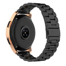 For Huami GTS/Galaxy Watch 42/40/44 20mm 3-Beads Stainless Steel Watch Band(Black)