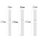 For Huami GTS/Galaxy Watch 42/40/44 20mm 3-Beads Stainless Steel Watch Band(Black)