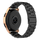 For Huawei GT2/GT/Samsung Galaxy Watch 46mm R800/Samsung Gear S3 22mm 3-Beads Stainless Steel Watch Band(Black)