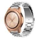 For Huawei GT2/GT/Samsung Galaxy Watch 46mm R800/Samsung Gear S3 22mm 3-Beads Stainless Steel Watch Band(Silver)