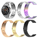For Huawei GT2/GT/Samsung Galaxy Watch 46mm R800/Samsung Gear S3 22mm 3-Beads Stainless Steel Watch Band(Silver)