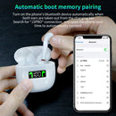 J3 Pro TWS Hifi Wireless Bluetooth 5.2 Earphone LED Display Waterproof Sports Gaming Headset Noise Earbuds(Black)