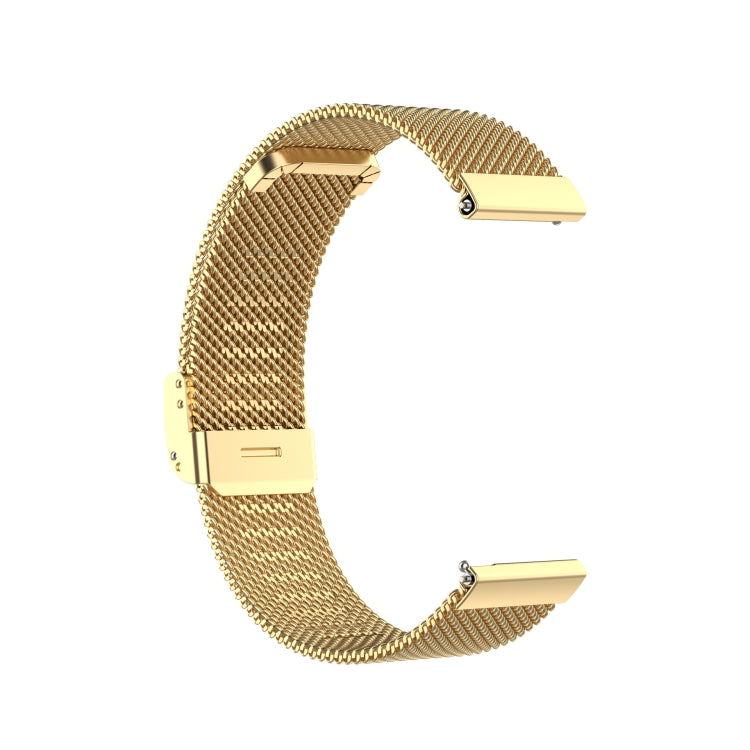 For Huawei GT/GT2 46mm/ Galaxy Watch 46mm/ Fossil Fossil Gen 5 Carlyle 46mm 22mm Stainless Steel Mesh Watch Band(Gold)