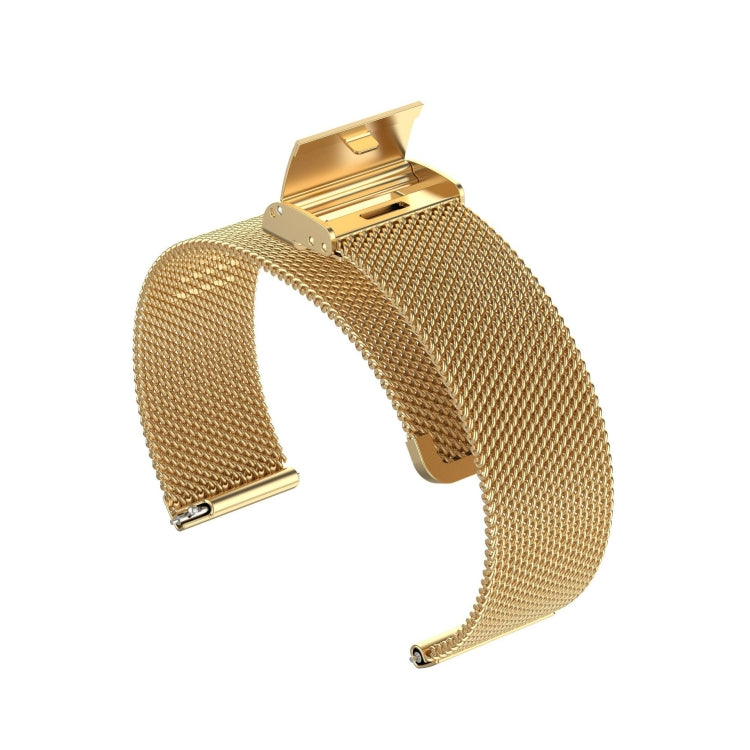 For Huawei GT/GT2 46mm/ Galaxy Watch 46mm/ Fossil Fossil Gen 5 Carlyle 46mm 22mm Stainless Steel Mesh Watch Band(Gold)