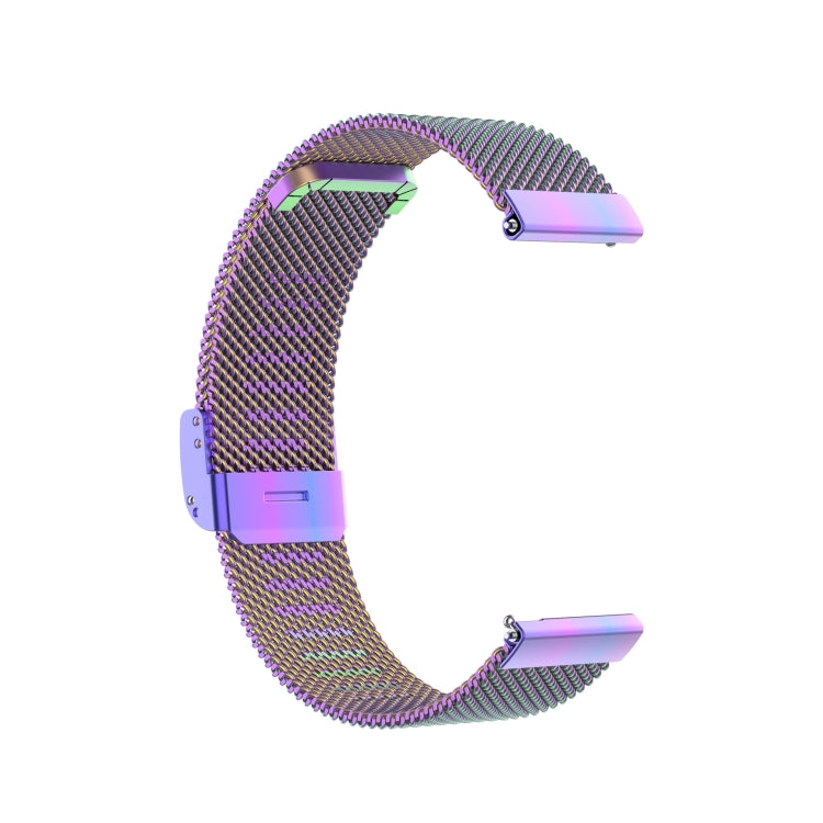 For Huawei GT2 42mm / Galaxy Watch 42mm /Galaxy Active2 20mm Stainless Steel Mesh Watch Band(Colourful)