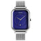 SKMEI 9207 Fashion Creative Simple Watch Men Magnetic Buckle Mesh Belt Steel Belt Couple Quartz Watch(Silver Blue)