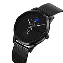 Skmei 9208 Moon Phase Quartz Watch Casual Simple Business Sports Watch for Men(White)
