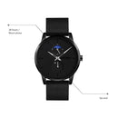 Skmei 9208 Moon Phase Quartz Watch Casual Simple Business Sports Watch for Men(White)