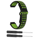 For Garmin Forerunner 220 / 230 / 235 / 630 / 620 / 735xt Silicone Watch Band(Black green)