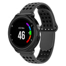 For Garmin Forerunner 220 / 230 / 235 / 630 / 620 / 735xt Silicone Watch Band(Black black)