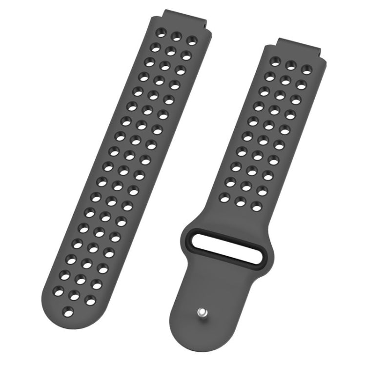 For Garmin Forerunner 220 / 230 / 235 / 630 / 620 / 735xt Silicone Watch Band(Black black)