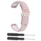 For Garmin Forerunner 220 / 230 / 235 / 630 / 620 / 735xt Silicone Watch Band(Pink white)