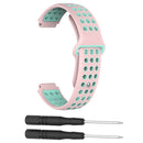 For Garmin Forerunner 220 / 230 / 235 / 630 / 620 / 735xt Silicone Watch Band(Pink green)