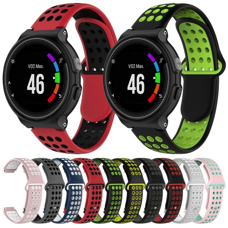 For Garmin Forerunner 220 / 230 / 235 / 630 / 620 / 735xt Silicone Watch Band(Black black)