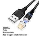 3A USB to Micro USB Fast Charging + 480Mbps Data Transmission Mobile Phone Magnetic Suction Fast Charging Data Cable, Cable Length: 1m(Black)