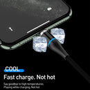 3A USB to Micro USB Fast Charging + 480Mbps Data Transmission Mobile Phone Magnetic Suction Fast Charging Data Cable, Cable Length: 1m(Black)