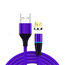 3A USB to Micro USB Fast Charging + 480Mbps Data Transmission Mobile Phone Magnetic Suction Fast Charging Data Cable, Cable Length: 1m(Blue)