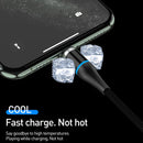 3A USB to USB-C / Type-C Fast Charging + 480Mbps Data Transmission Mobile Phone Magnetic Suction Fast Charging Data Cable, Cable Length: 1m(Silver)