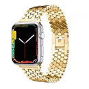 For Apple Watch Series 7 41mm / 6 & SE & 5 & 4 40mm / 3 & 2 & 1 38mm Honeycomb Stainless Steel Strap(Rose Gold)