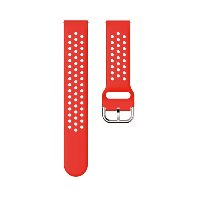 20mm For Huami Amazfit GTS / Samsung Galaxy Watch Active 2 / Huawei Watch GT2 42MM Inner Buckle Breathable Watch Band(Red)