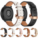 22mm For Huawei Watch GT2e / GT2 46mm Leather Butterfly Buckle Strap Rose Gold Buckle(Pink)
