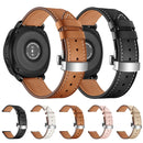22mm For Huawei Watch GT2e / GT2 46mm Leather Butterfly Buckle Strap Silver Buckle(Apricot)