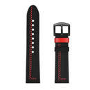22mm For Huawei Watch GT2e / GT2 46mm Zigzag Leather Watch Band(Black)