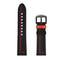 22mm For Huawei Watch GT2e / GT2 46mm Zigzag Leather Watch Band(Black)