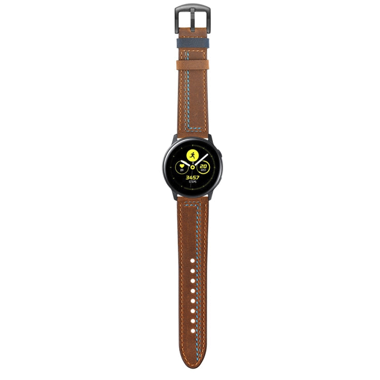 22mm For Huawei Watch GT2e / GT2 46mm Zigzag Leather Watch Band(Brown)