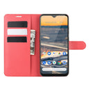 For Nokia 5.3 Litchi Texture Horizontal Flip Protective Case with Holder & Card Slots & Wallet(Red)