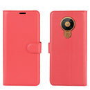 For Nokia 5.3 Litchi Texture Horizontal Flip Protective Case with Holder & Card Slots & Wallet(Red)