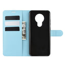 For Nokia 5.3 Litchi Texture Horizontal Flip Protective Case with Holder & Card Slots & Wallet(Blue)