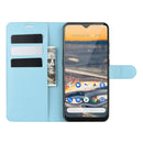 For Nokia 5.3 Litchi Texture Horizontal Flip Protective Case with Holder & Card Slots & Wallet(Blue)