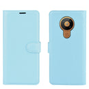 For Nokia 5.3 Litchi Texture Horizontal Flip Protective Case with Holder & Card Slots & Wallet(Blue)