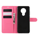For Nokia 5.3 Litchi Texture Horizontal Flip Protective Case with Holder & Card Slots & Wallet(Rose red)