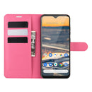 For Nokia 5.3 Litchi Texture Horizontal Flip Protective Case with Holder & Card Slots & Wallet(Rose red)