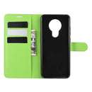 For Nokia 5.3 Litchi Texture Horizontal Flip Protective Case with Holder & Card Slots & Wallet(Green)
