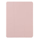 For iPad 10.2 Honeycomb Ventilation Foldable Deformation Horizontal Flip PU Leather Case with 3-Folding Holder & Pen Slot & Smart Sleep / Wake-up(Pink)