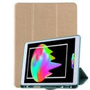 For iPad 10.2 Honeycomb Ventilation Foldable Deformation Horizontal Flip PU Leather Case with 3-Folding Holder & Pen Slot & Smart Sleep / Wake-up(Gold)