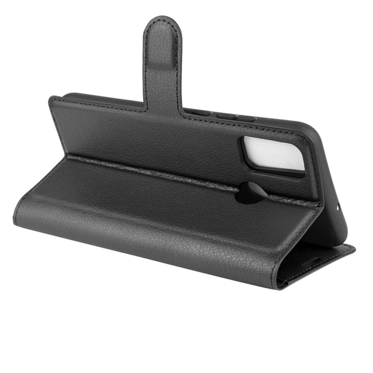 For Huawei Honor 9X lite Litchi Texture Horizontal Flip Protective Case with Holder & Card Slots & Wallet(Black)