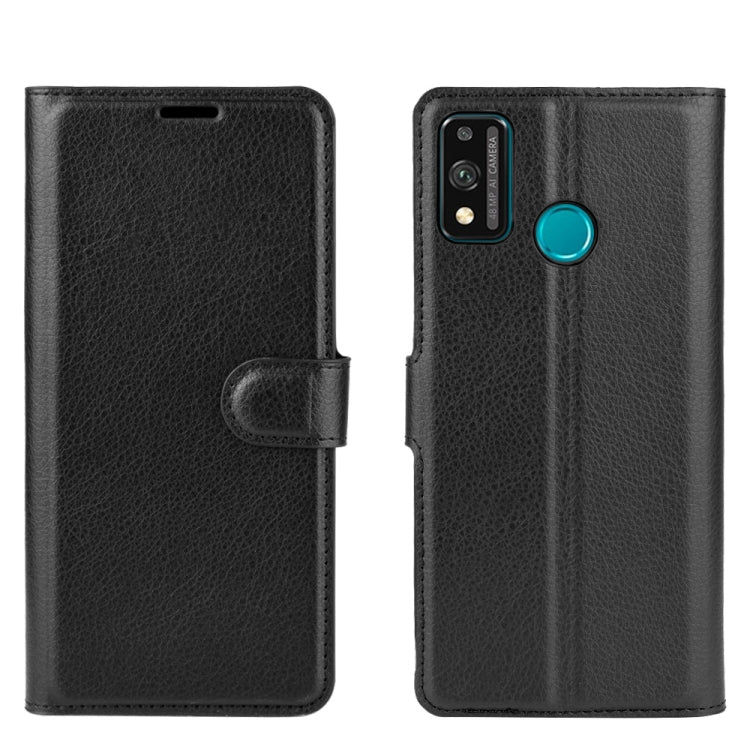 For Huawei Honor 9X lite Litchi Texture Horizontal Flip Protective Case with Holder & Card Slots & Wallet(Black)