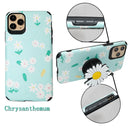 For iPhone 6SPlus/6Plus Chrysanthemum Pattern TPU+PC Four-corner Shockproof Protective Case with Holder(Chrysanthemum)