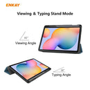 For Samsung Galaxy Tab S6 Lite P610 / P615 / Tab S6 Lite 2022 / P613 / P619 ENKAY Leather Smart Tablet Case with Pen Slot(Dark Blue)