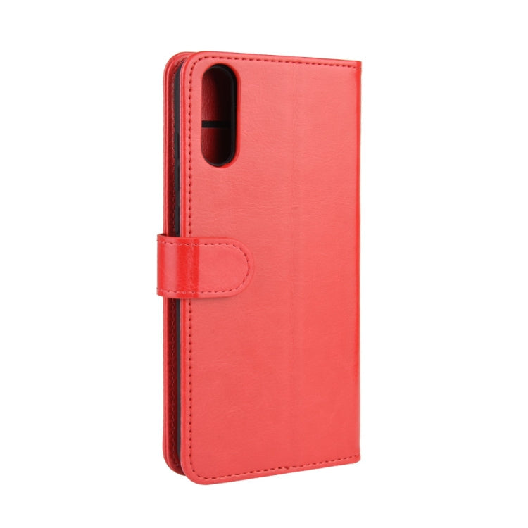 For Wiko view 4/ 4 lite R64 Texture Single Horizontal Flip Protective Case with Holder & Card Slots & Wallet& Photo Frame(Red)