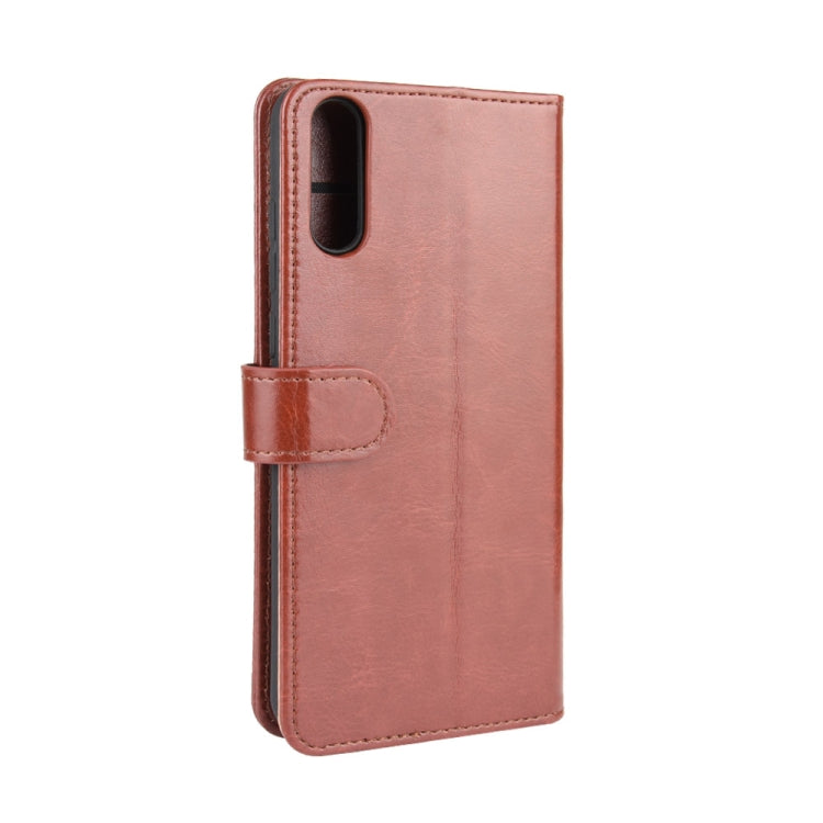 For Wiko view 4/ 4 lite R64 Texture Single Horizontal Flip Protective Case with Holder & Card Slots & Wallet& Photo Frame(Brown)
