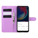 For Wiko view 4/ 4 lite Litchi Texture Horizontal Flip Protective Case with Holder & Card Slots & Wallet(Purple)