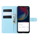 For Wiko view 4/ 4 lite Litchi Texture Horizontal Flip Protective Case with Holder & Card Slots & Wallet(Blue)