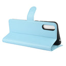 For Wiko view 4/ 4 lite Litchi Texture Horizontal Flip Protective Case with Holder & Card Slots & Wallet(Blue)