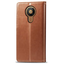 For Nokia 5.3 Retro Solid Color Leather Buckle Phone Case with Lanyard & Photo Frame & Card Slot & Wallet & Stand Function(Brown)